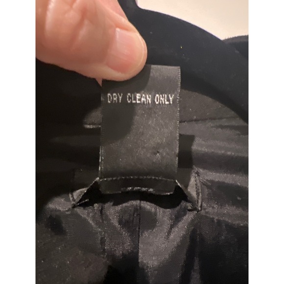 MAK New York Black Suede Feel Embroidered Blazer Jacket Womens Size 14 Christmas - Picture 3 of 7